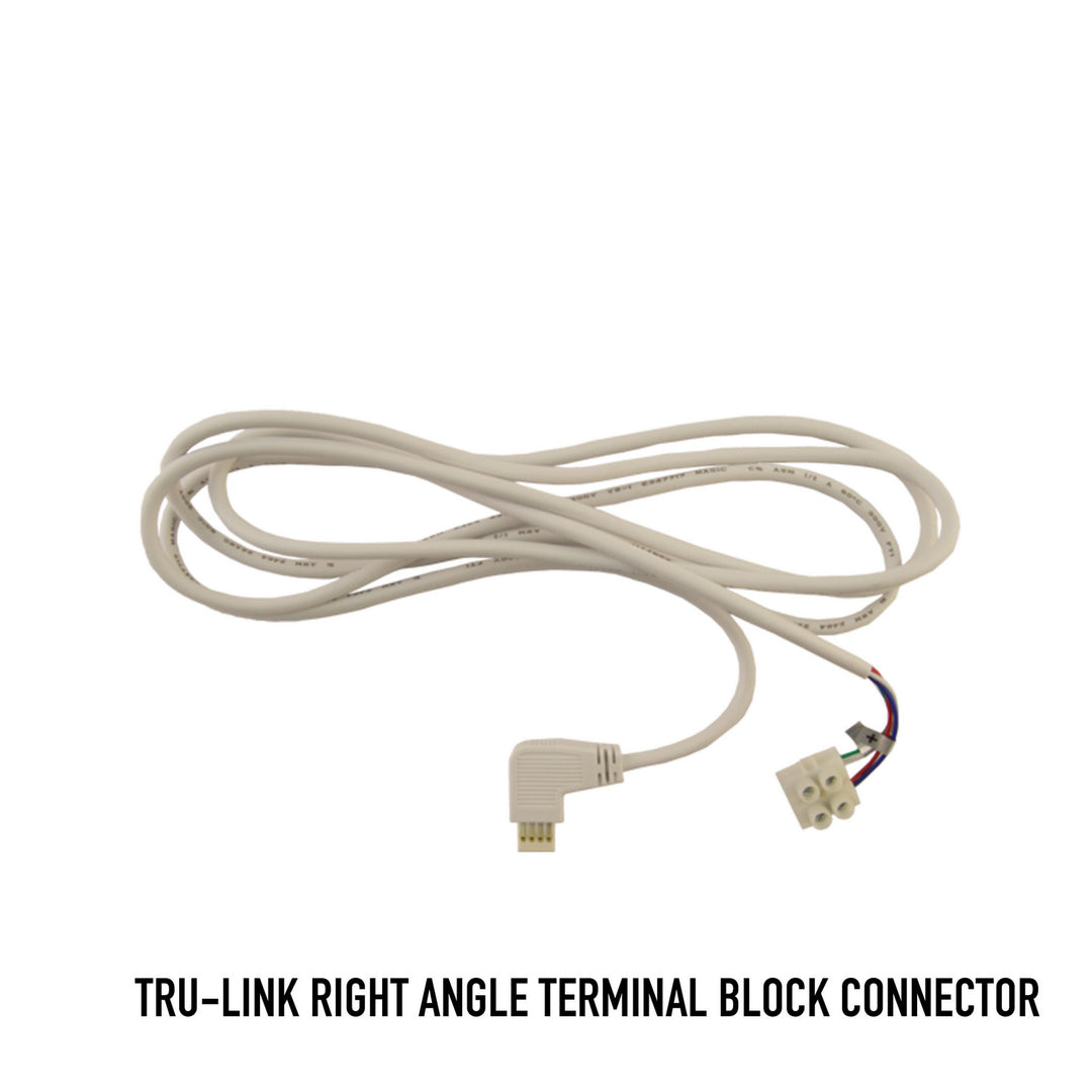 Diode Led Lighting DI-TR-PWRSF-TB-W  Right Angle Terminal Block Connector Decor White