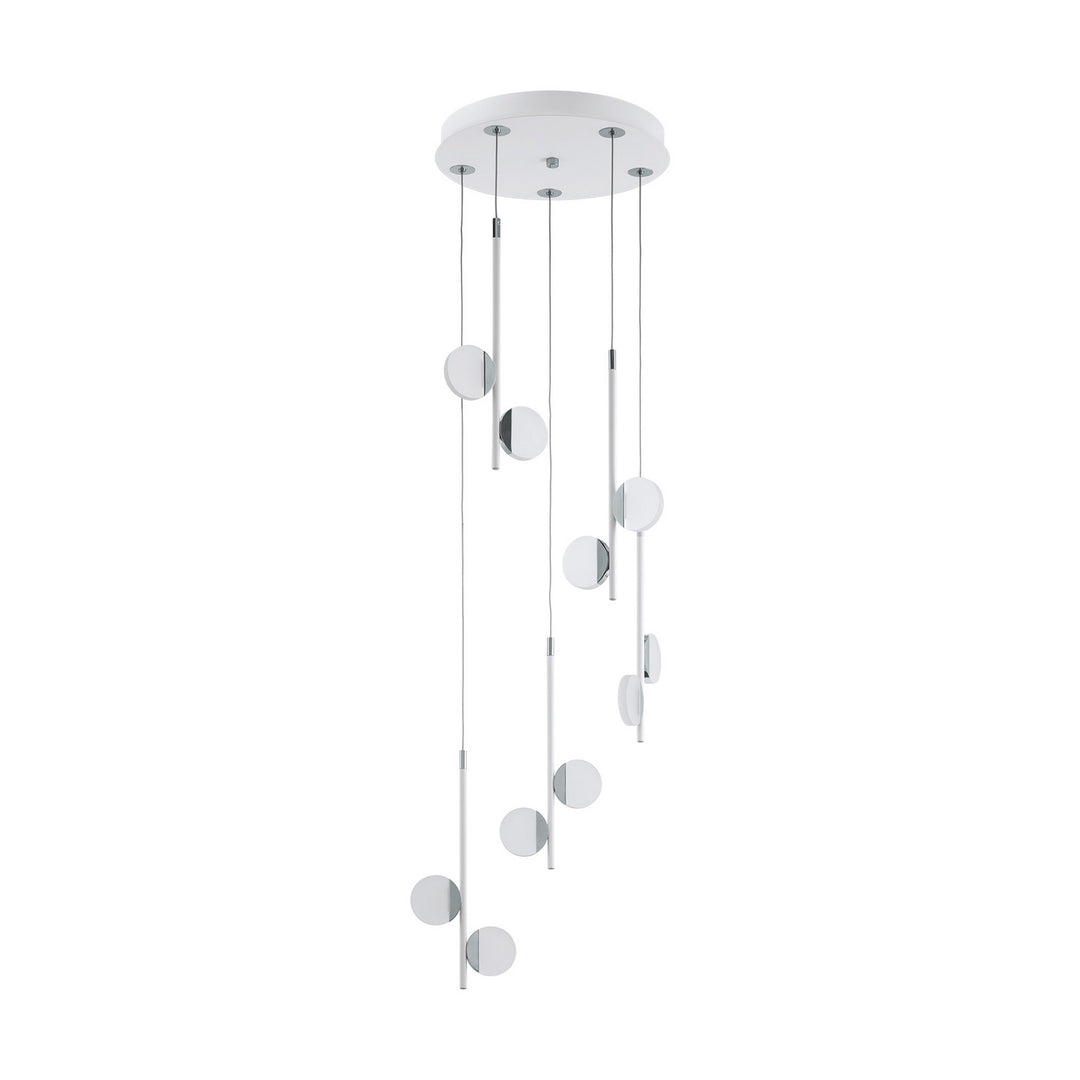 Eglo Olindra 96932A Chandelier Light - White & Chrome