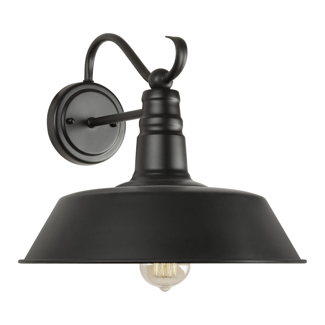 Forte Lighting 1692-01-04  One Light Outdoor Wall Light Outdoor Black