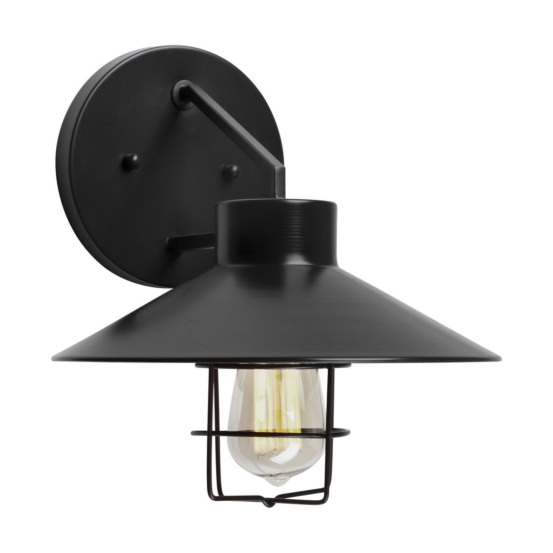 Forte Lighting 1808-01-04  One Light Outdoor Wall Light Outdoor Black