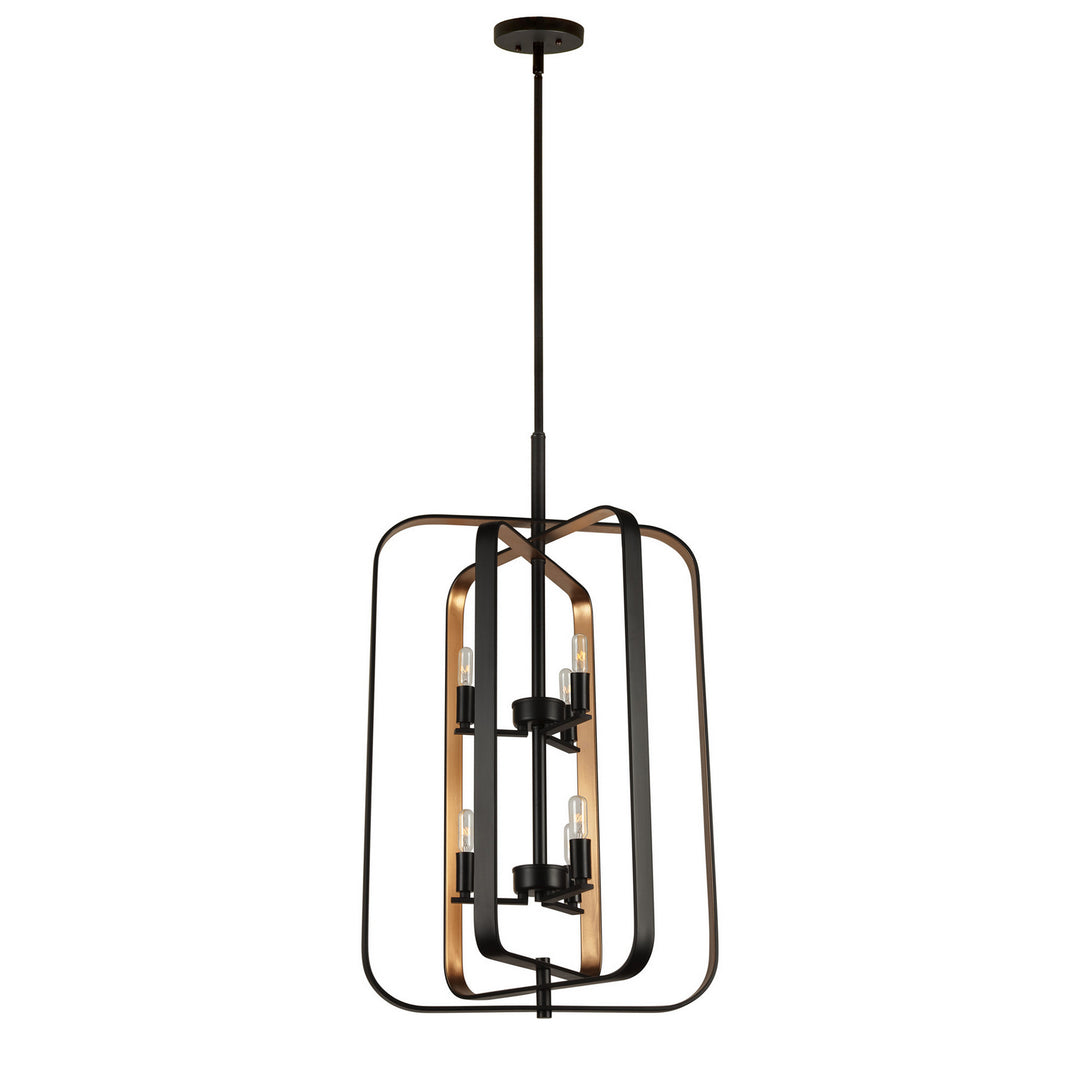 Forte 7096-06-42 Pendant Light - Black/Gold