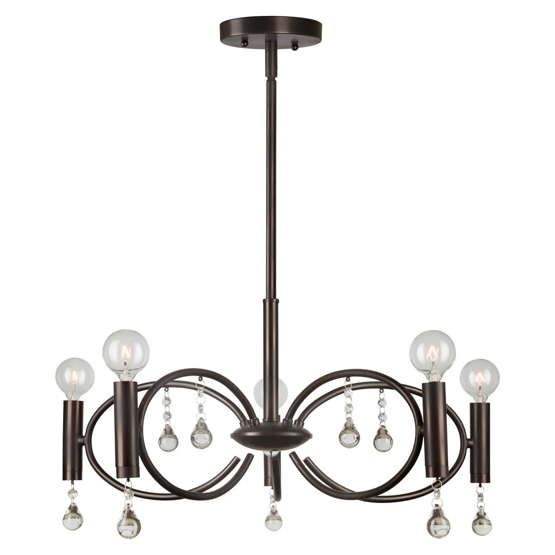 Forte 7114-05-32 Chandelier Light - Antique Bronze