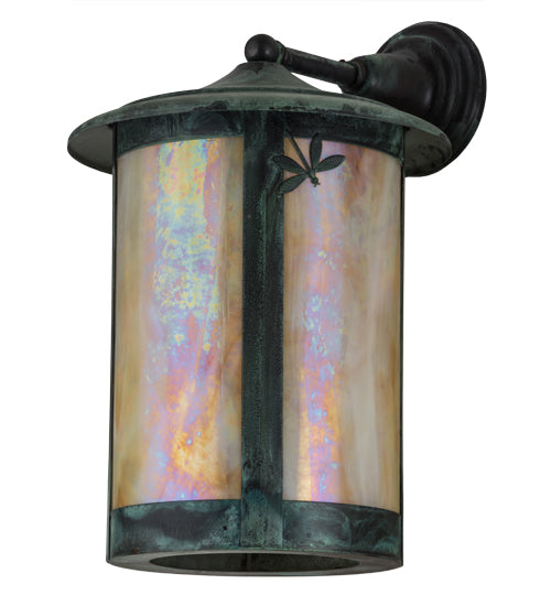 Meyda Tiffany Lighting 91459 Fulton One Light Wall Sconce Outdoor Verde