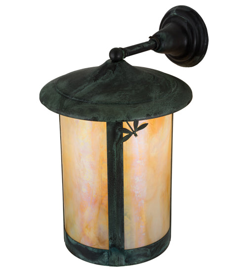 Meyda Tiffany Lighting 91459 Fulton One Light Wall Sconce Outdoor Verde