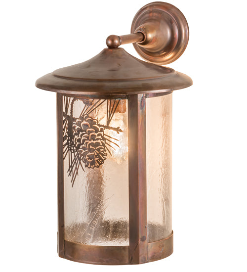 Meyda Tiffany Lighting 91510 Fulton One Light Wall Sconce Outdoor Copper/Antique/Verde