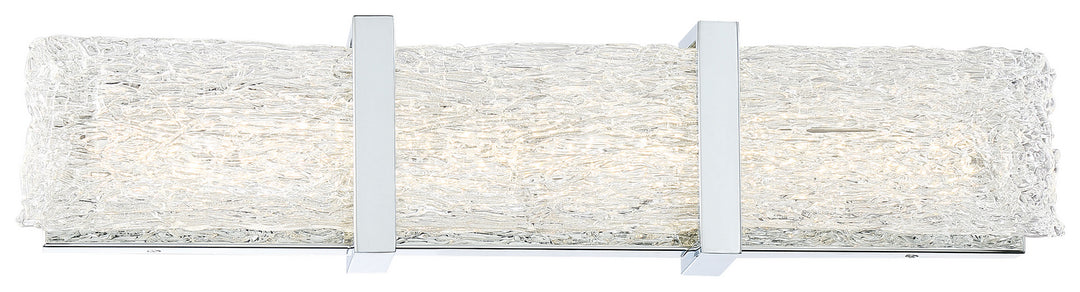 George Kovacs Forest Ice Ii P1383-077-L Bath Vanity Light 24 in. wide - Chrome