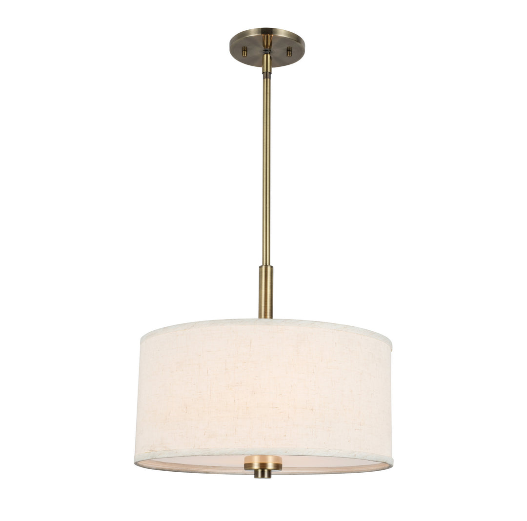 Woodbridge Drum - LED 13420BRBLE-S11500 Pendant Light - Brass