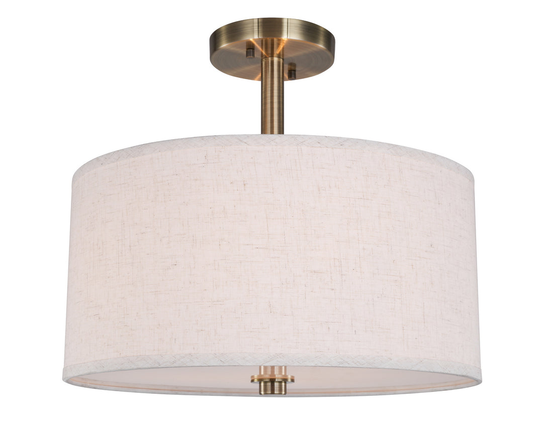 Woodbridge Drum - LED 13435BRBLE-S11500 Ceiling Light - Brass