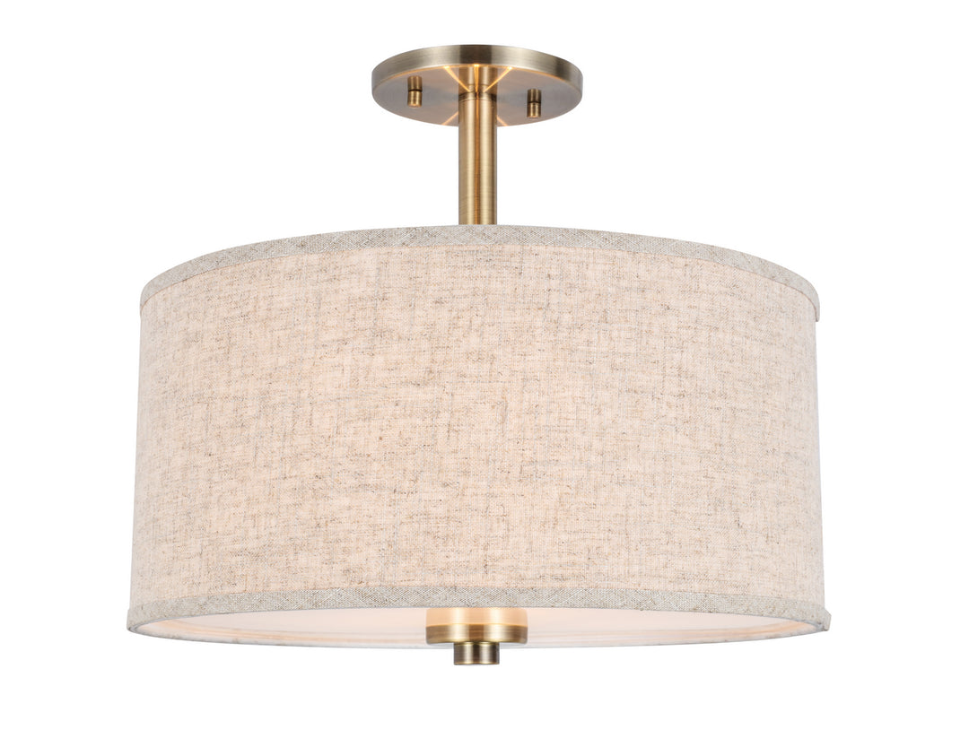Woodbridge Drum - LED 13435BRBLE-S11501 Ceiling Light - Brass