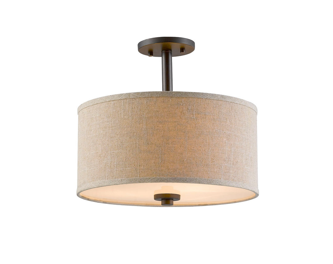 Woodbridge Drum - LED 13435MEBLE-S11501 Ceiling Light - Bronze