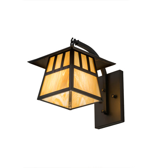 Meyda Tiffany Lighting 91597 Stillwater One Light Wall Sconce Outdoor Bronze / Dark