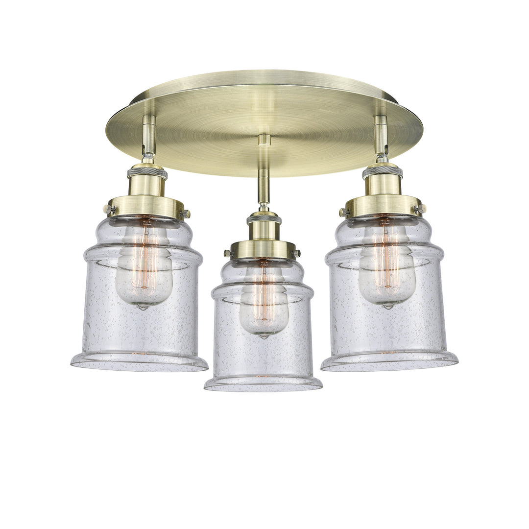 Innovations Downtown Urban 916-3C-AB-G184 Ceiling Light - Antique Brass