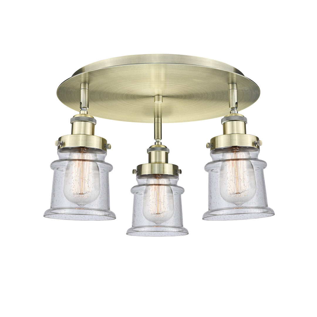 Innovations Downtown Urban 916-3C-AB-G184S Ceiling Light - Antique Brass