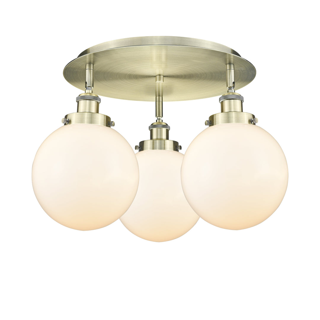 Innovations Downtown Urban 916-3C-AB-G201-8 Ceiling Light - Antique Brass