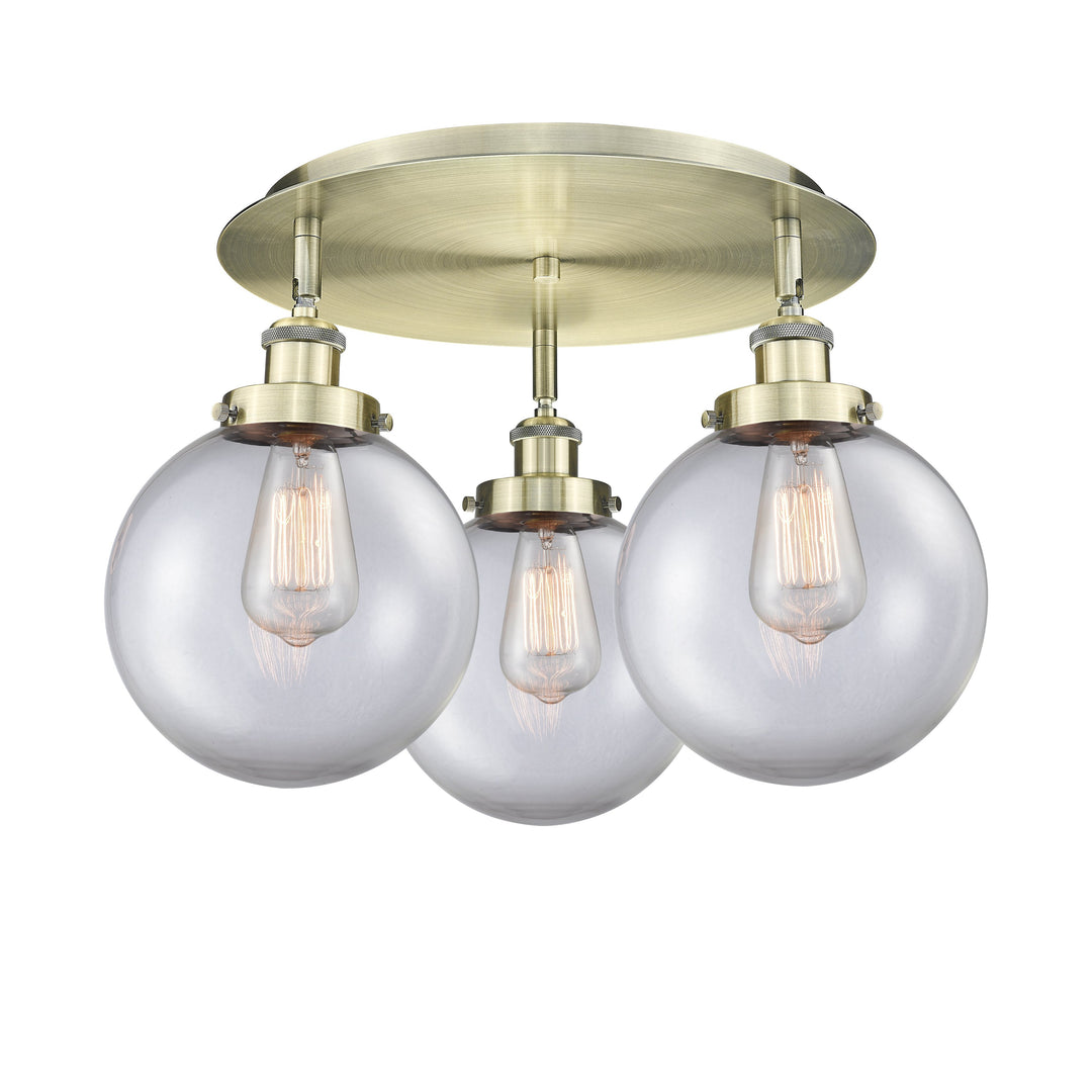 Innovations Downtown Urban 916-3C-AB-G202-8 Ceiling Light - Antique Brass
