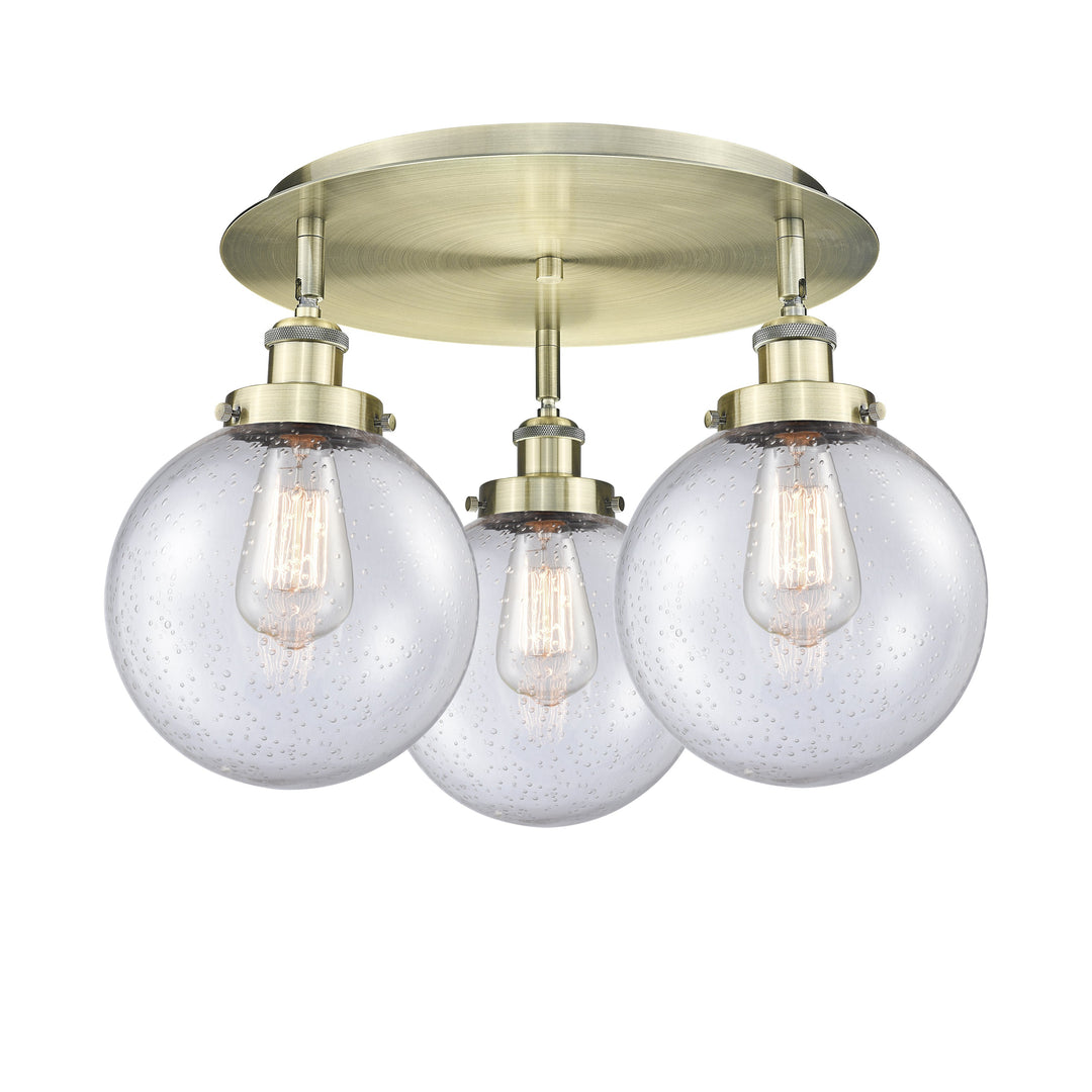 Innovations Downtown Urban 916-3C-AB-G204-8 Ceiling Light - Antique Brass