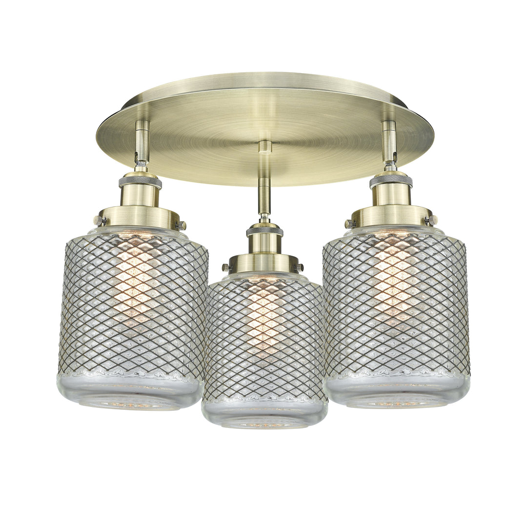 Innovations Downtown Urban 916-3C-AB-G262 Ceiling Light - Antique Brass