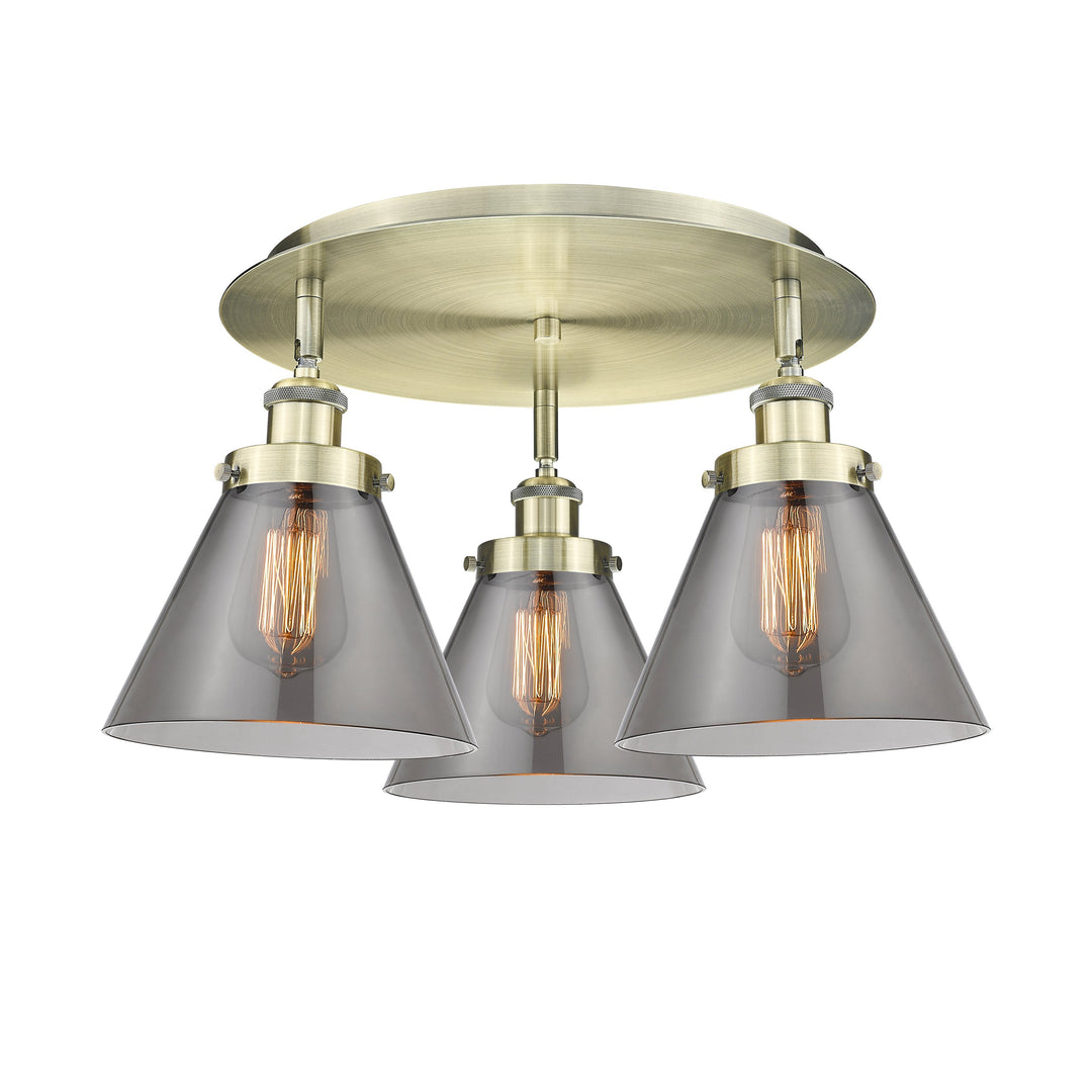 Innovations Downtown Urban 916-3C-AB-G43 Ceiling Light - Antique Brass