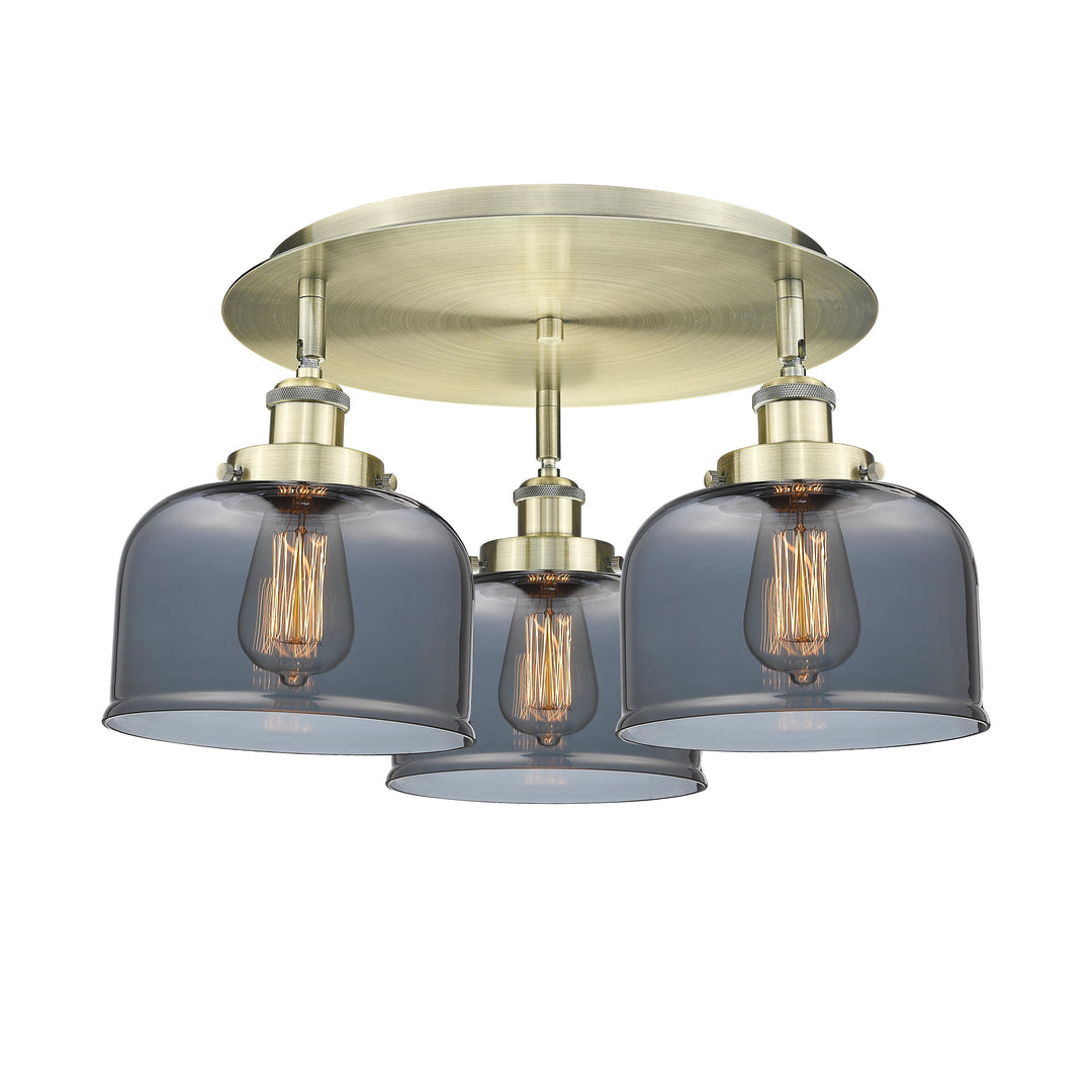 Innovations Downtown Urban 916-3C-AB-G73 Ceiling Light - Antique Brass