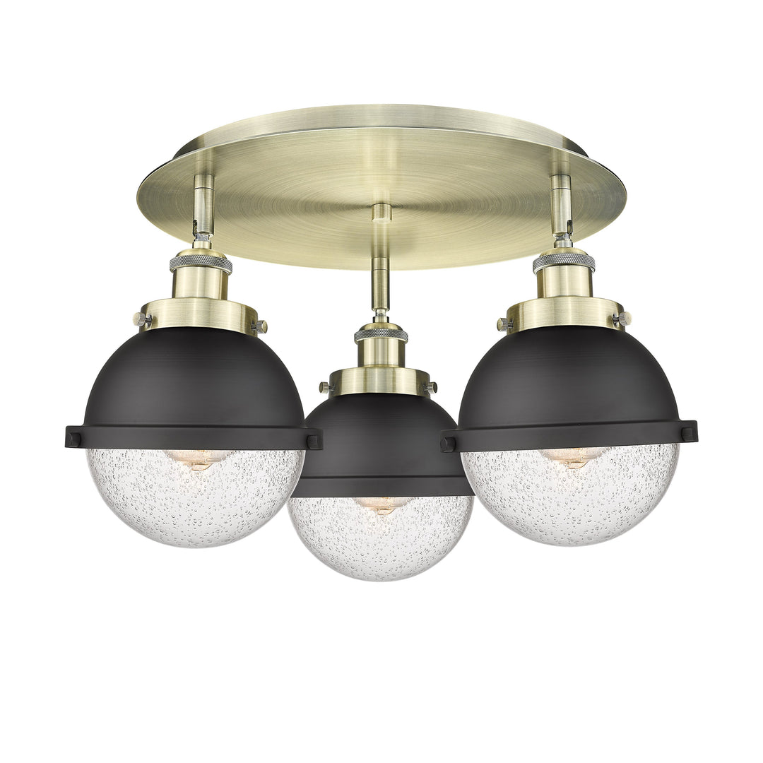Innovations Downtown Urban 916-3C-AB-HFS-64-BK Ceiling Light - Antique Brass