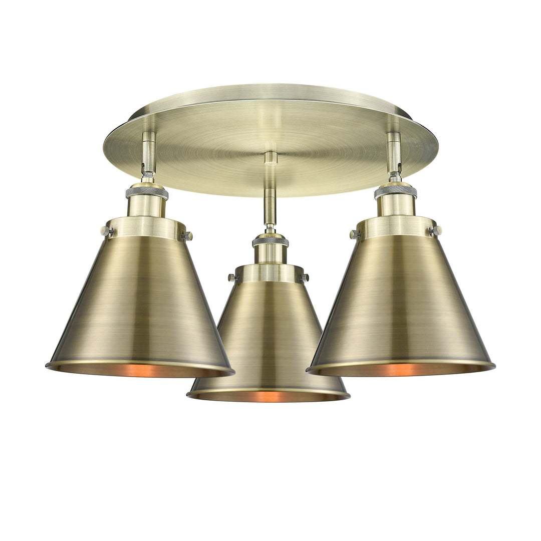 Innovations Downtown Urban 916-3C-AB-M13-AB Ceiling Light - Antique Brass