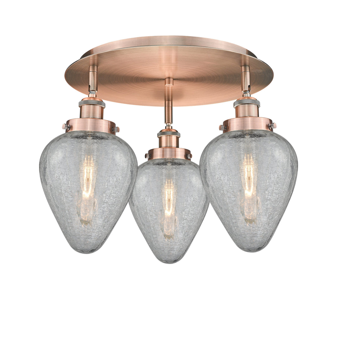 Innovations Downtown Urban 916-3C-AC-G165 Ceiling Light - Antique Copper