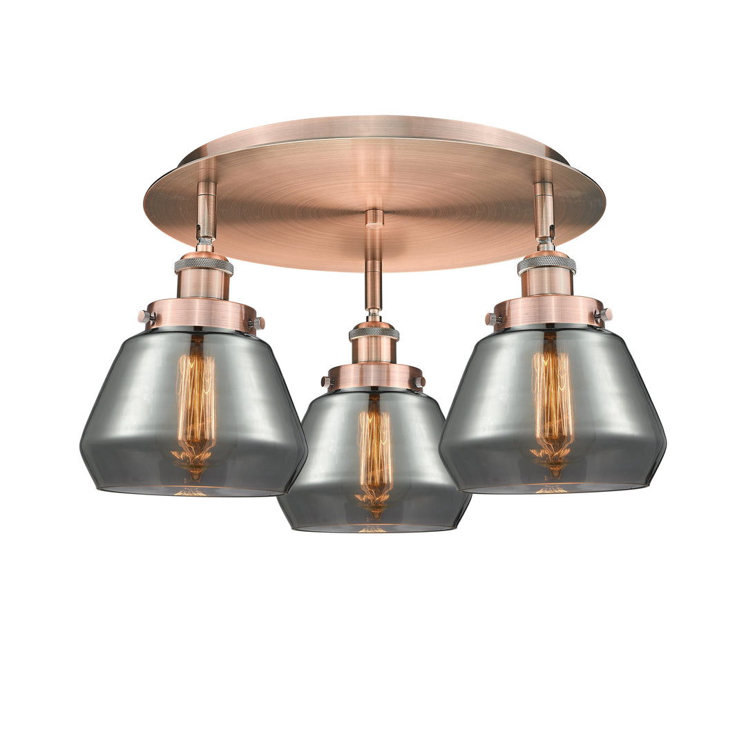 Innovations Downtown Urban 916-3C-AC-G173 Ceiling Light - Antique Copper