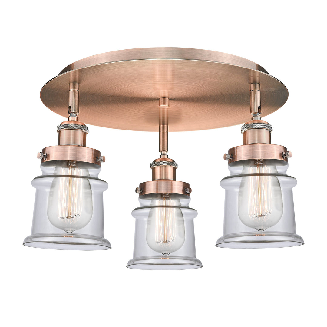 Innovations Downtown Urban 916-3C-AC-G182S Ceiling Light - Antique Copper