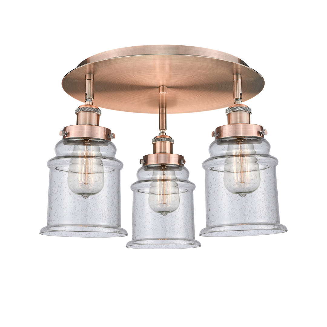 Innovations Downtown Urban 916-3C-AC-G184 Ceiling Light - Antique Copper