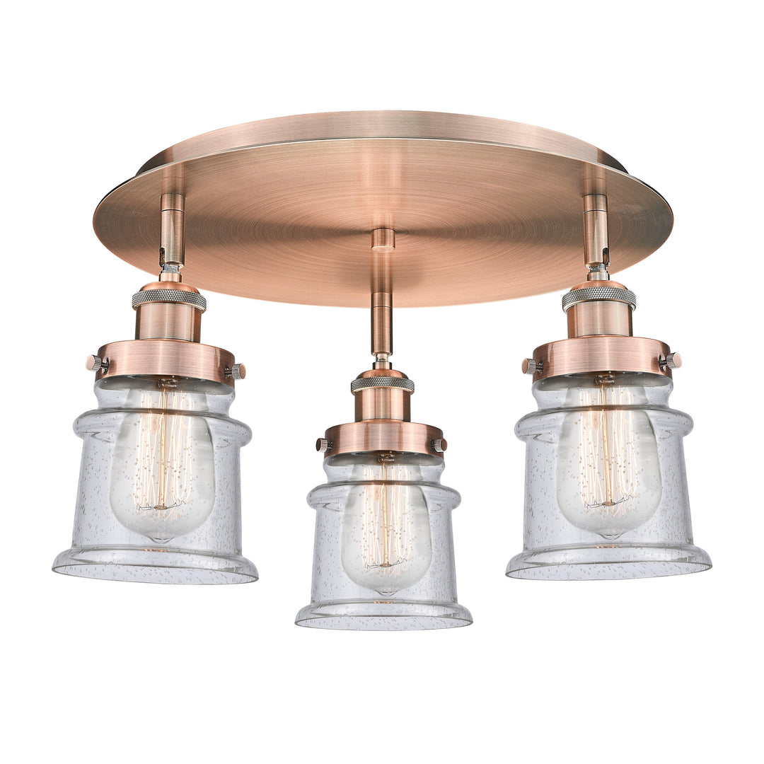 Innovations Downtown Urban 916-3C-AC-G184S Ceiling Light - Antique Copper