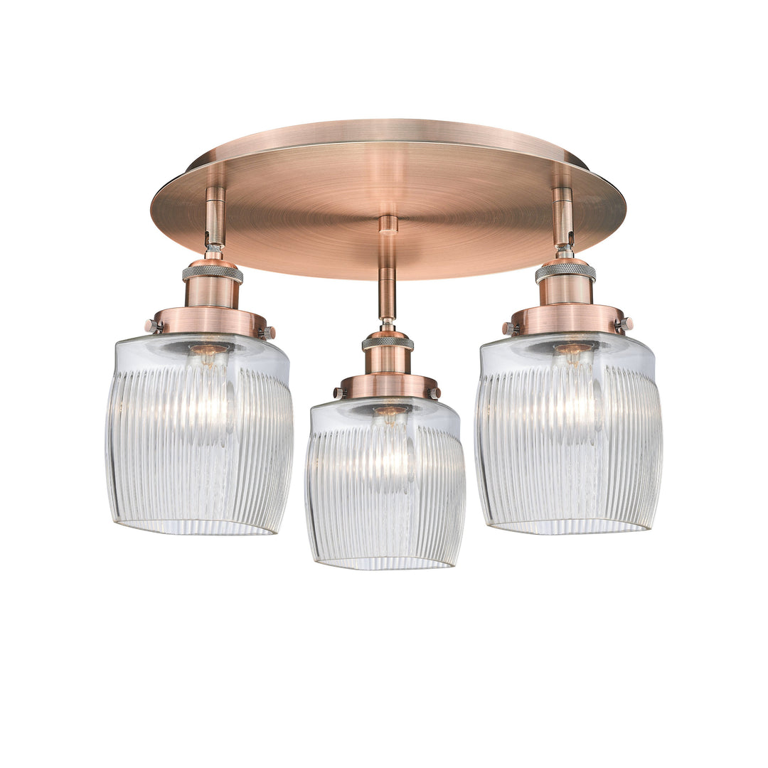 Innovations Downtown Urban 916-3C-AC-G302 Ceiling Light - Antique Copper