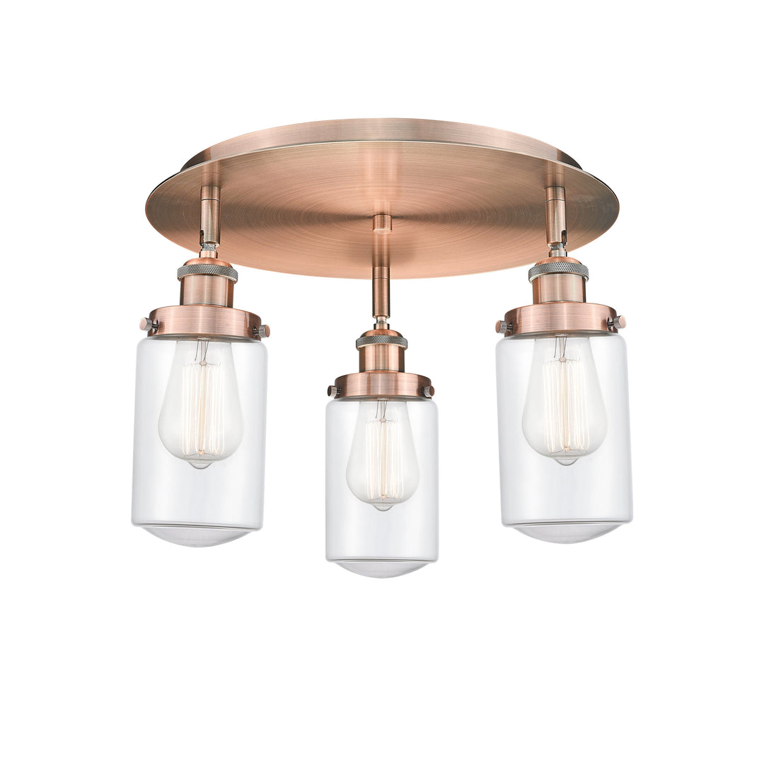 Innovations Downtown Urban 916-3C-AC-G312 Ceiling Light - Antique Copper