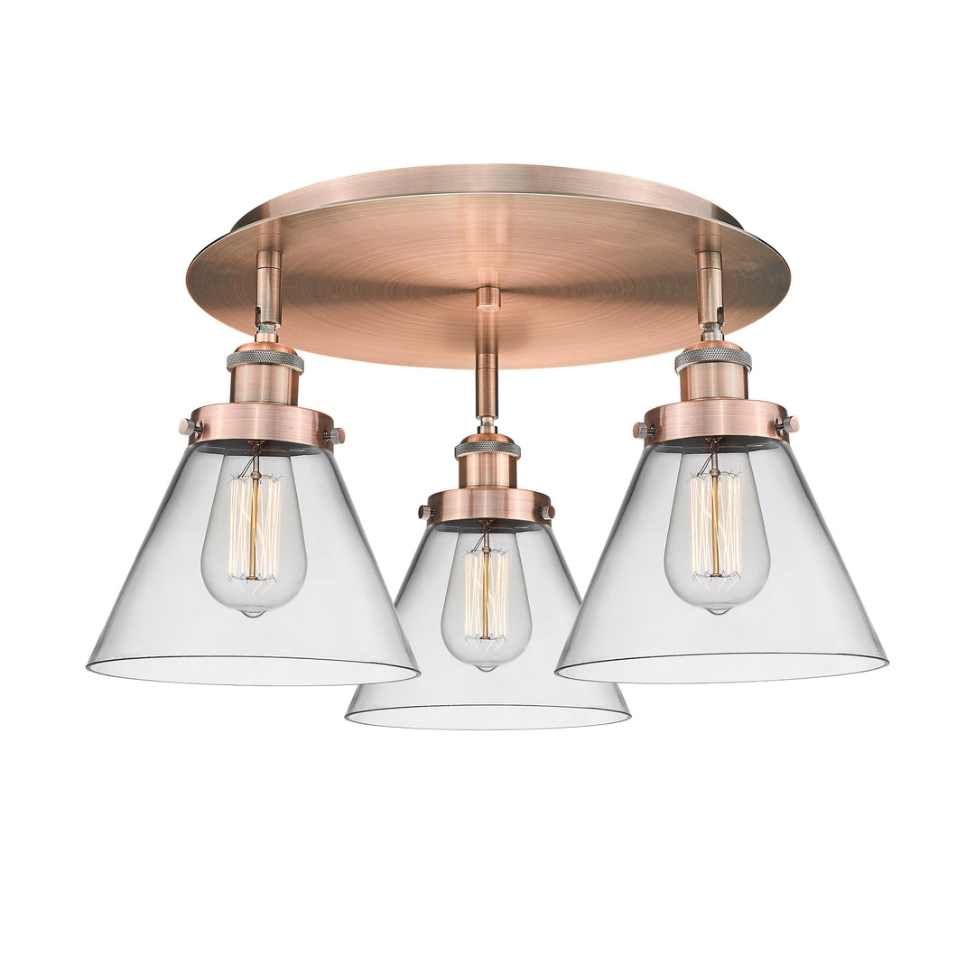 Innovations Downtown Urban 916-3C-AC-G42 Ceiling Light - Antique Copper