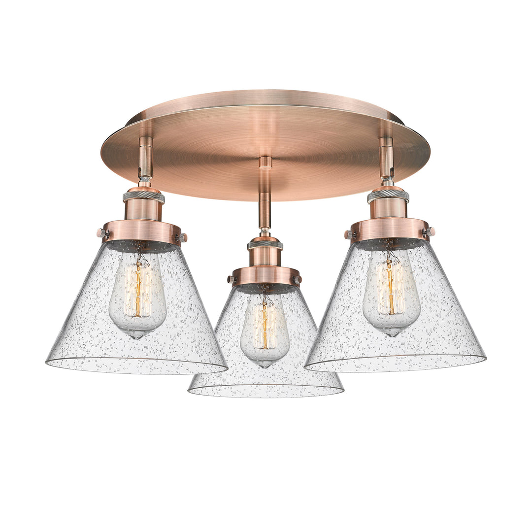 Innovations Downtown Urban 916-3C-AC-G44 Ceiling Light - Antique Copper