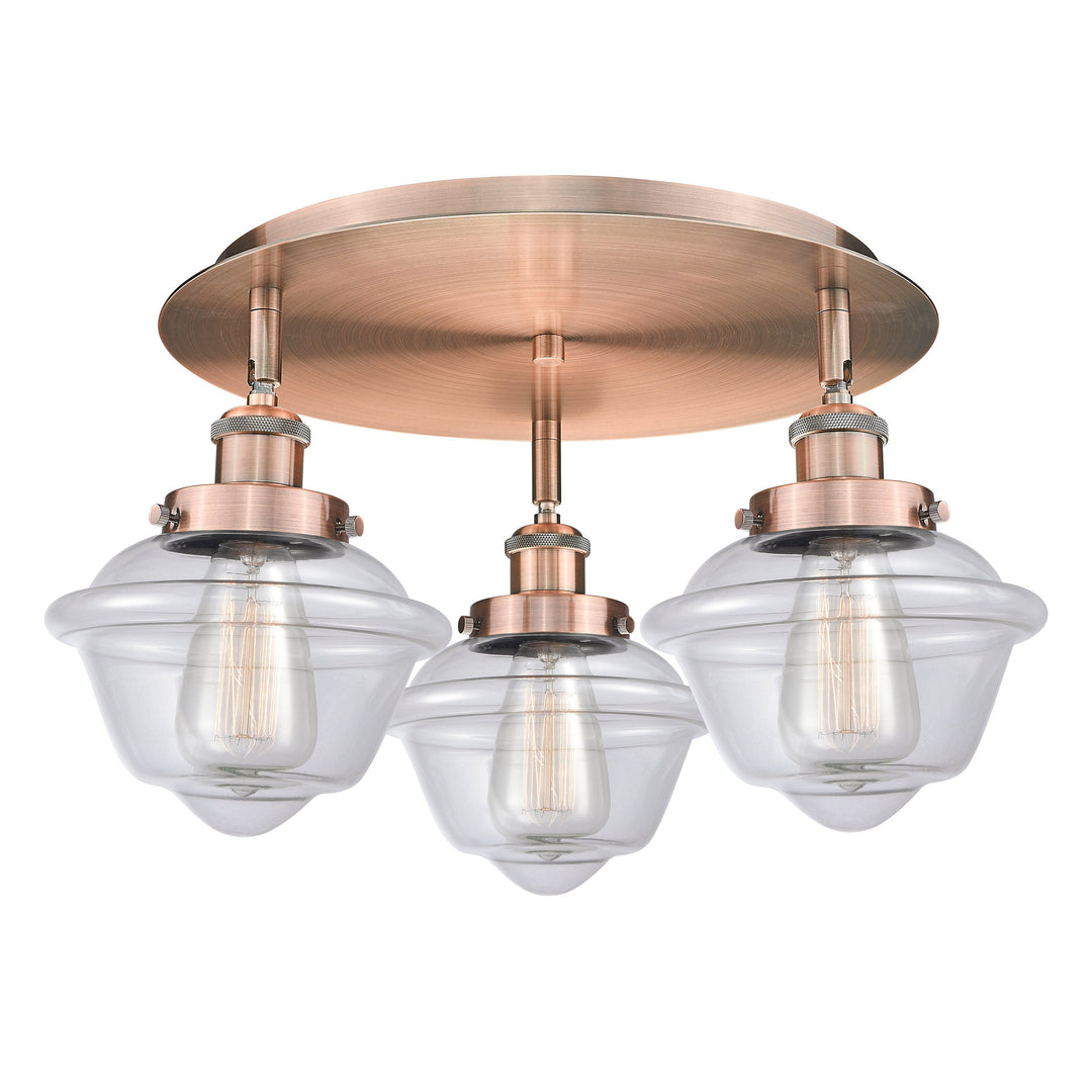 Innovations Downtown Urban 916-3C-AC-G532 Ceiling Light - Antique Copper