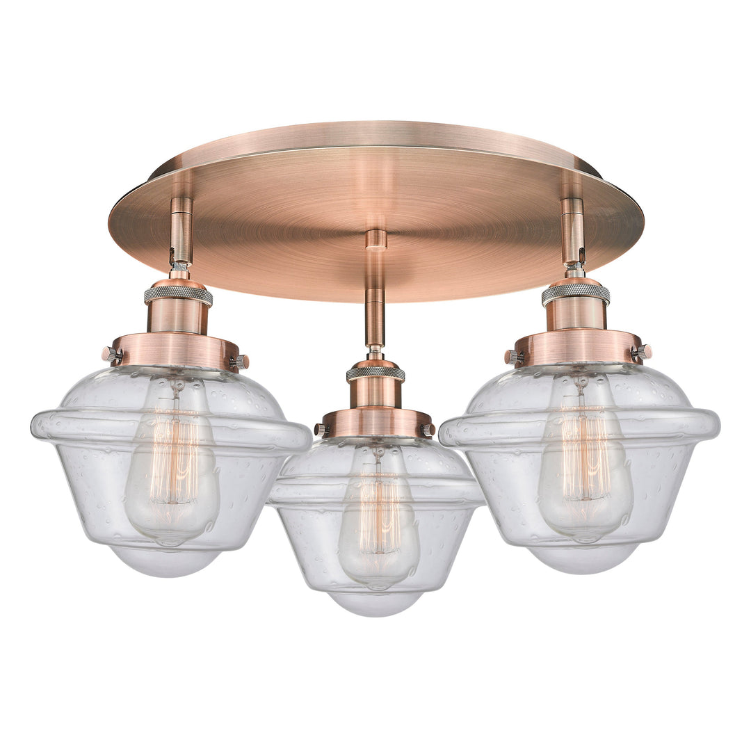 Innovations Downtown Urban 916-3C-AC-G534 Ceiling Light - Antique Copper