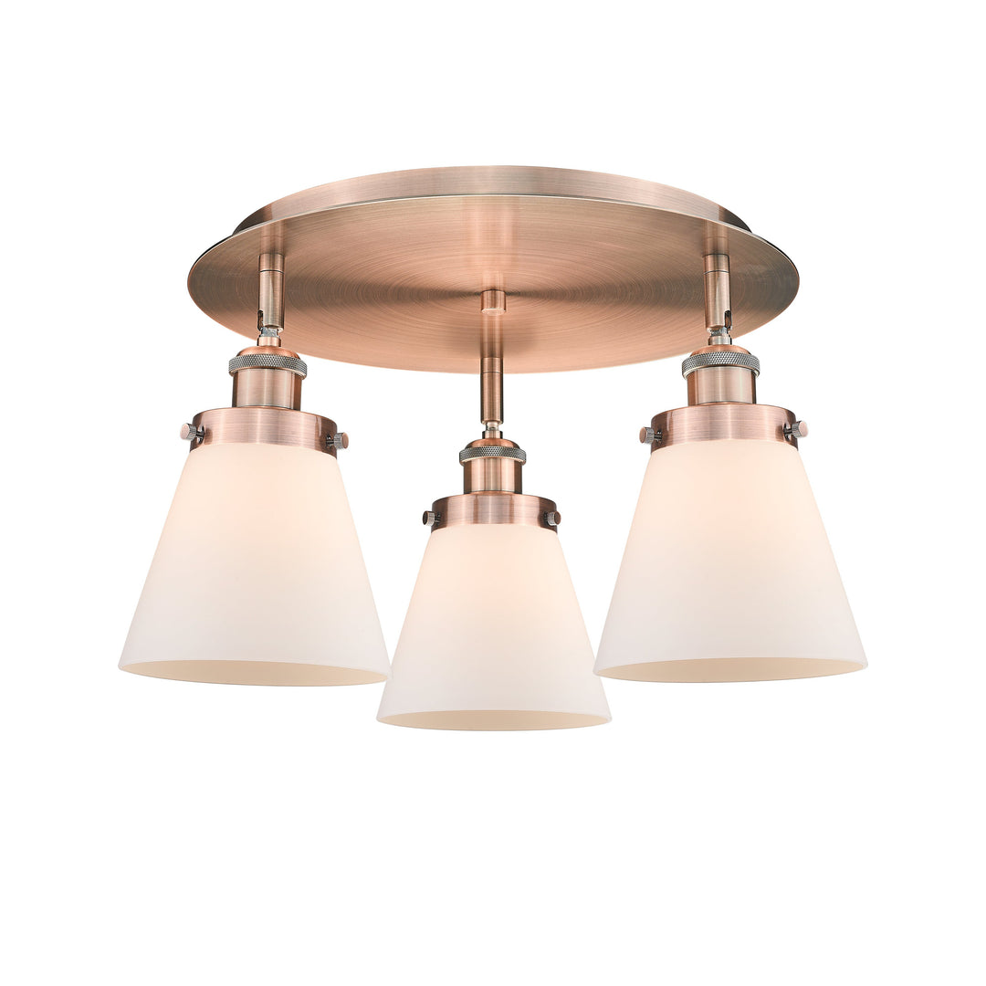 Innovations Downtown Urban 916-3C-AC-G61 Ceiling Light - Antique Copper