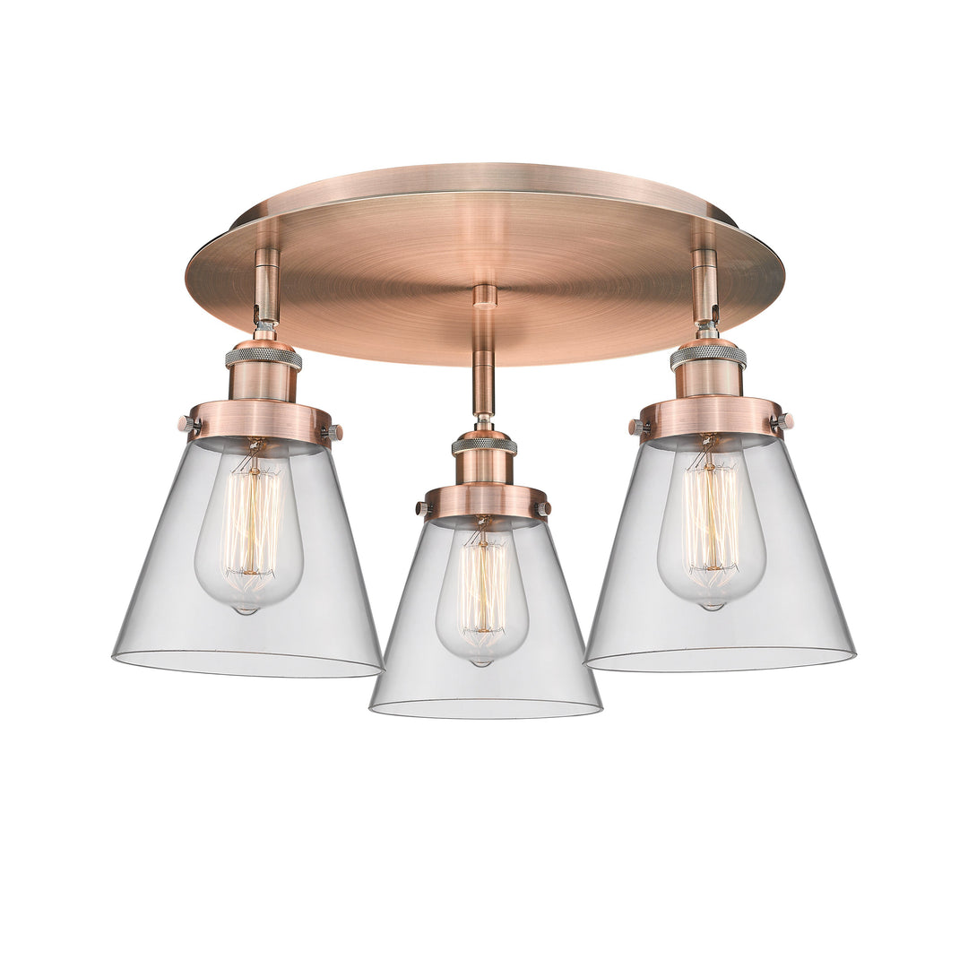 Innovations Downtown Urban 916-3C-AC-G62 Ceiling Light - Antique Copper