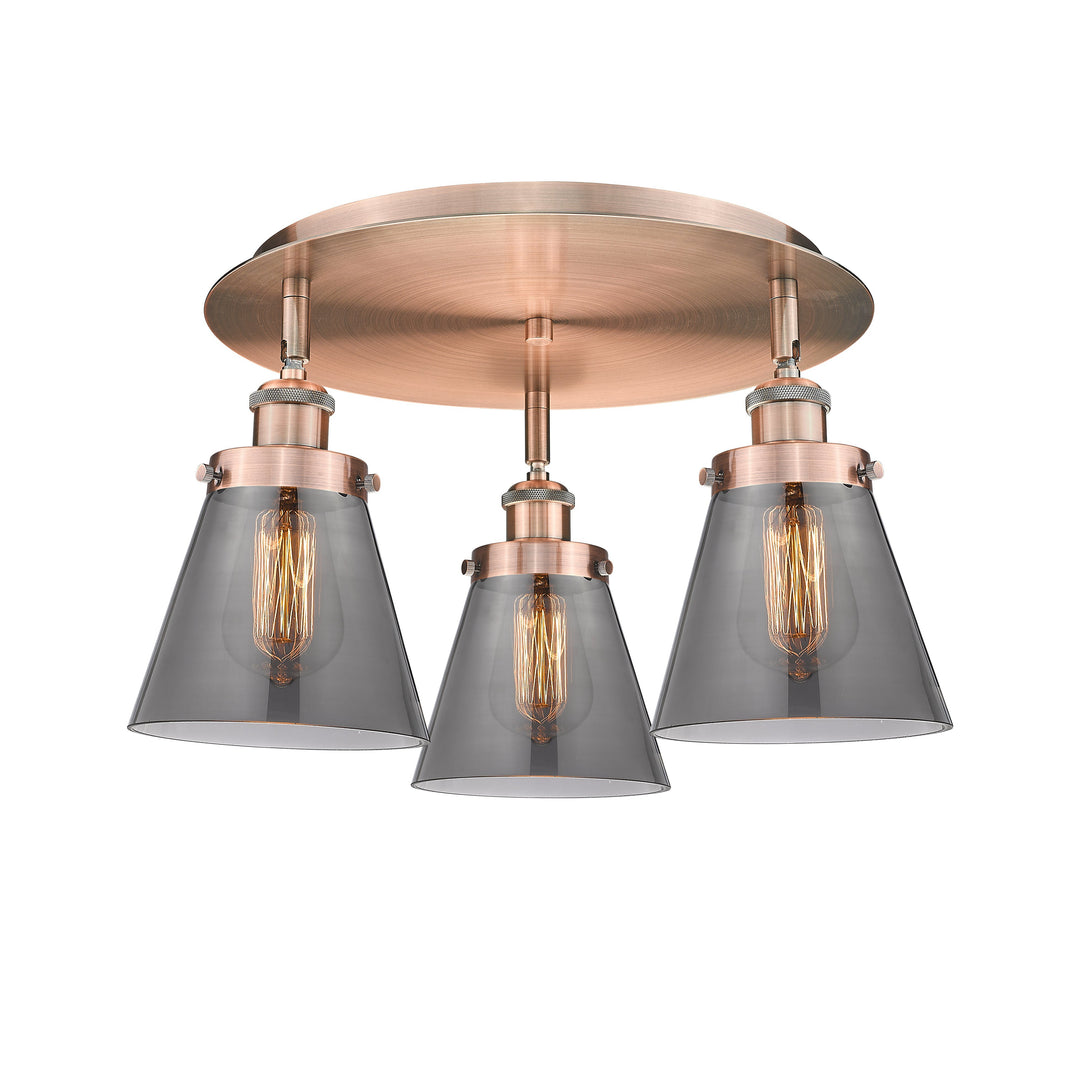 Innovations Downtown Urban 916-3C-AC-G63 Ceiling Light - Antique Copper