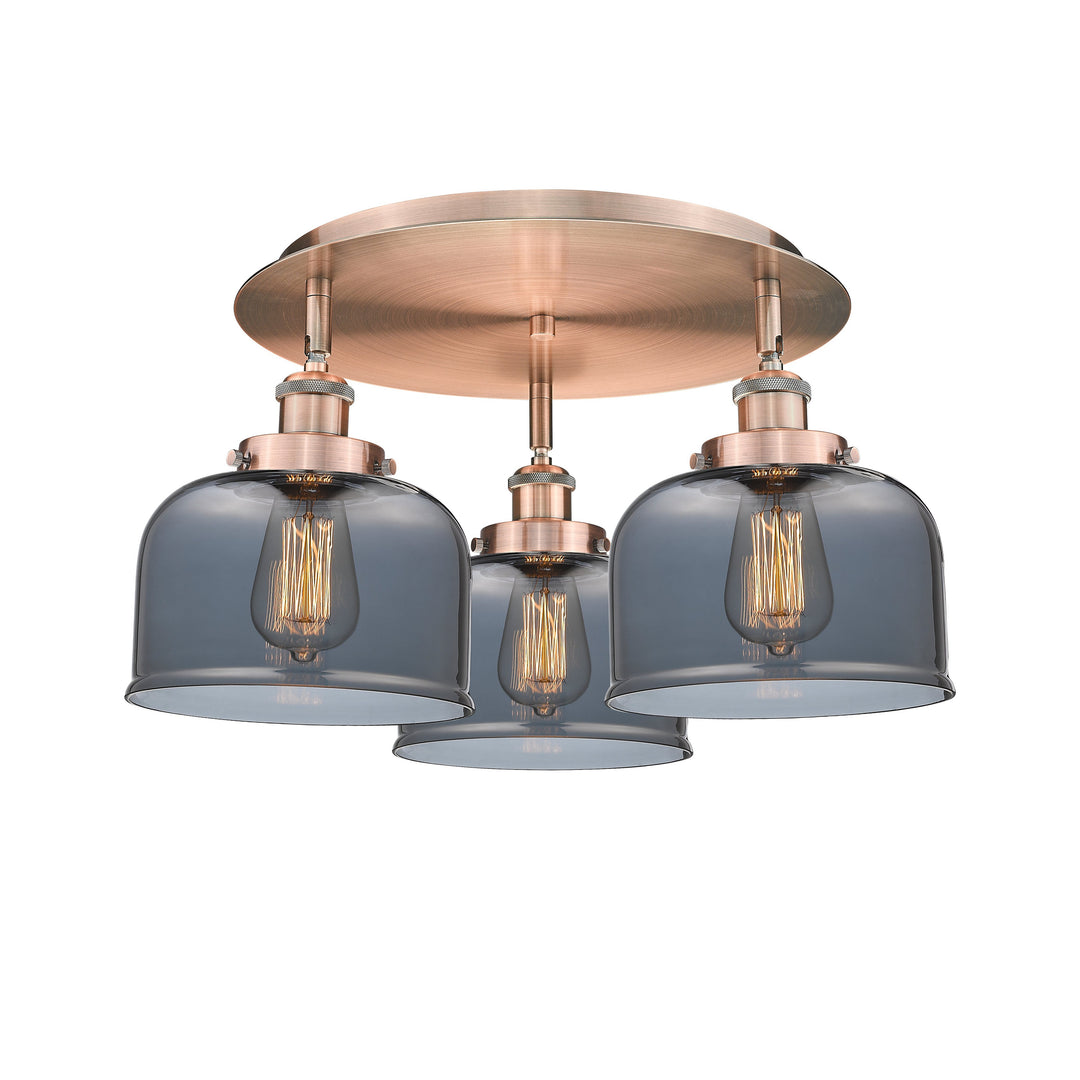 Innovations Downtown Urban 916-3C-AC-G73 Ceiling Light - Antique Copper