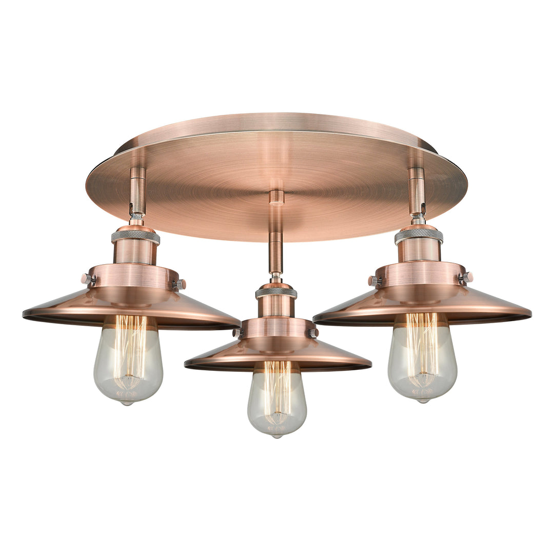 Innovations Downtown Urban 916-3C-AC-M3-AC Ceiling Light - Antique Copper