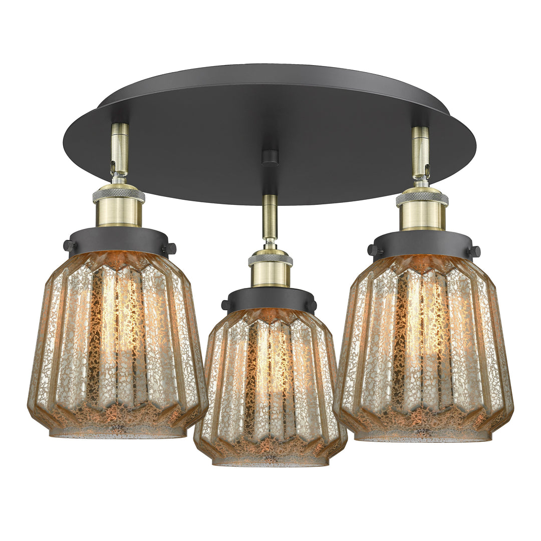 Innovations Downtown Urban 916-3C-BAB-G146 Ceiling Light - Black Antique Brass