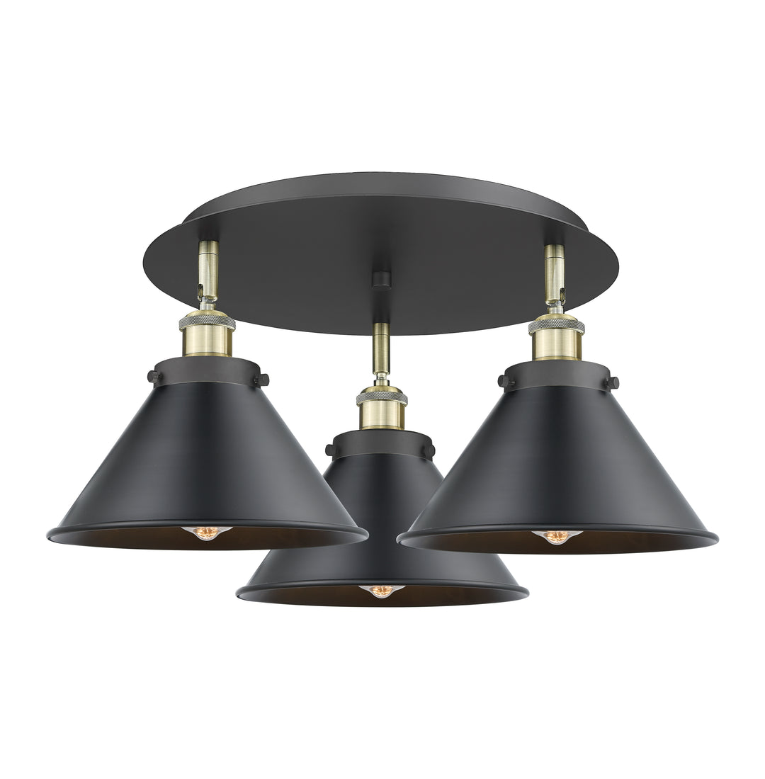 Innovations Downtown Urban 916-3C-BAB-M10-BK Ceiling Light - Black Antique Brass
