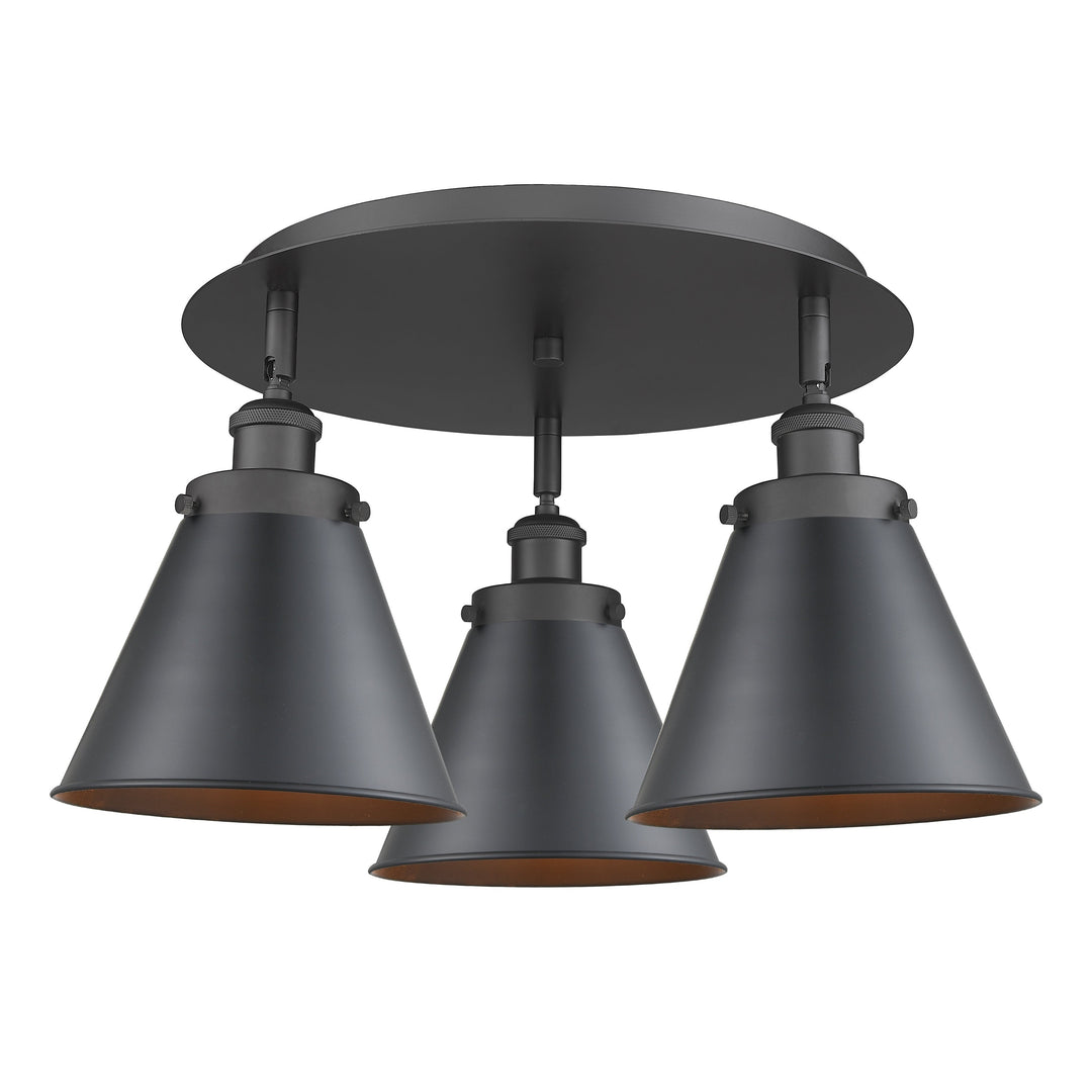Innovations Downtown Urban 916-3C-BK-M13-BK Ceiling Light - Matte Black