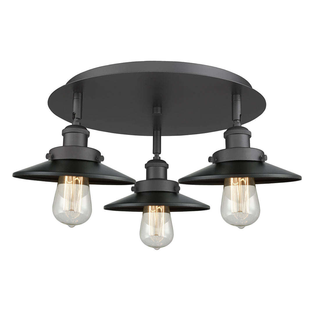 Innovations Downtown Urban 916-3C-BK-M6-BK Ceiling Light - Matte Black
