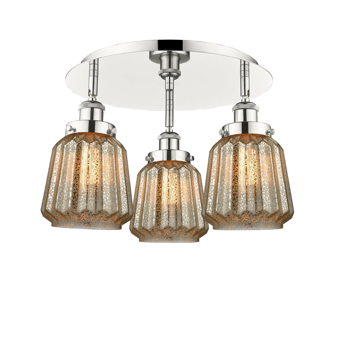 Innovations Downtown Urban 916-3C-PN-G146 Ceiling Light - Polished Nickel