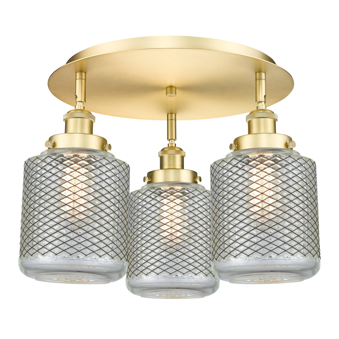 Innovations Downtown Urban 916-3C-SG-G262 Ceiling Light - Satin Gold