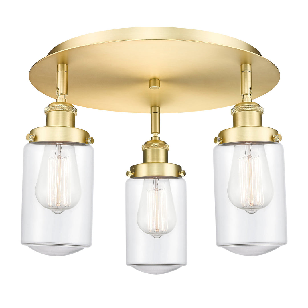 Innovations Downtown Urban 916-3C-SG-G312 Ceiling Light - Satin Gold