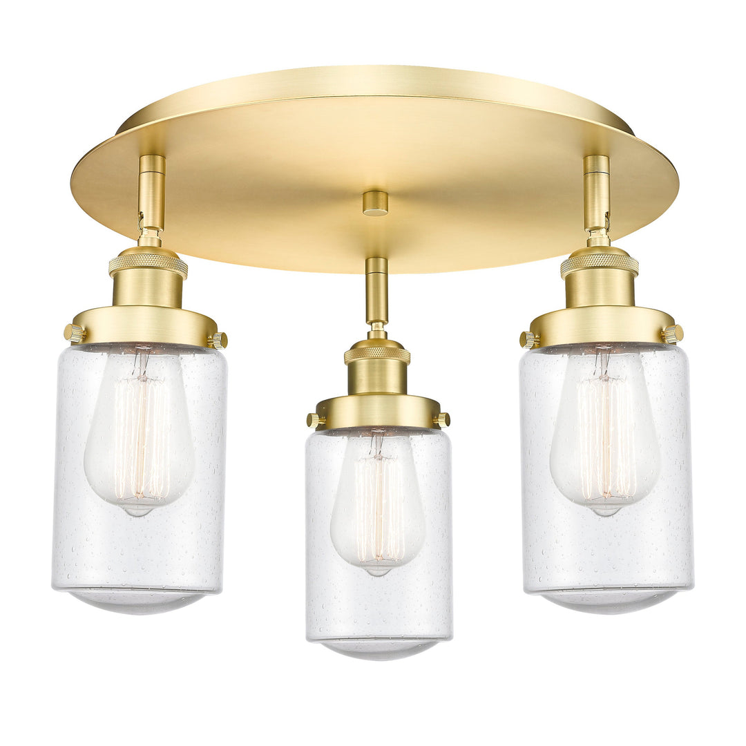 Innovations Downtown Urban 916-3C-SG-G314 Ceiling Light - Satin Gold