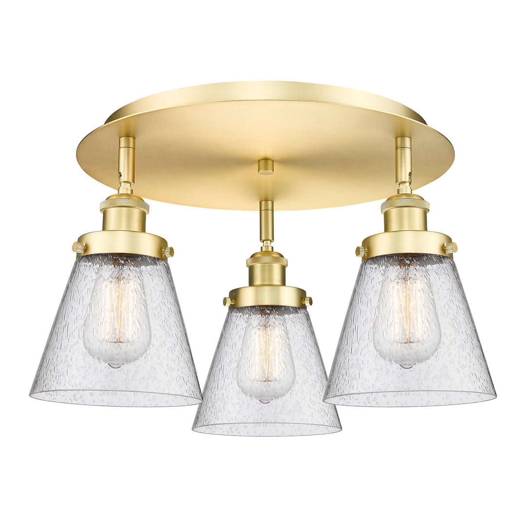 Innovations Downtown Urban 916-3C-SG-G64 Ceiling Light - Satin Gold